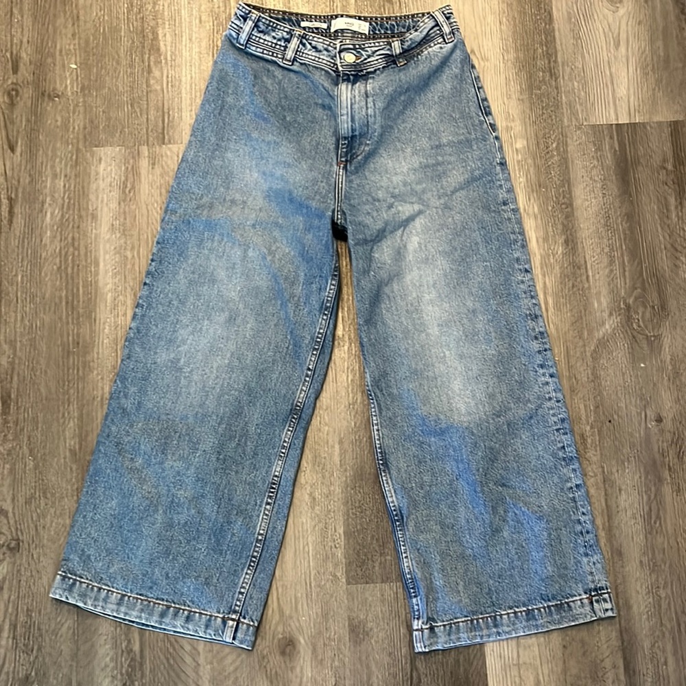 MNG denim wide leg crop